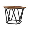 vidaXL Side Table Set 2 pcs Reclaimed Wood Engineered Wood and Steel