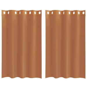 vidaXL Voile Curtains with Grommets 2 pcs Terracotta