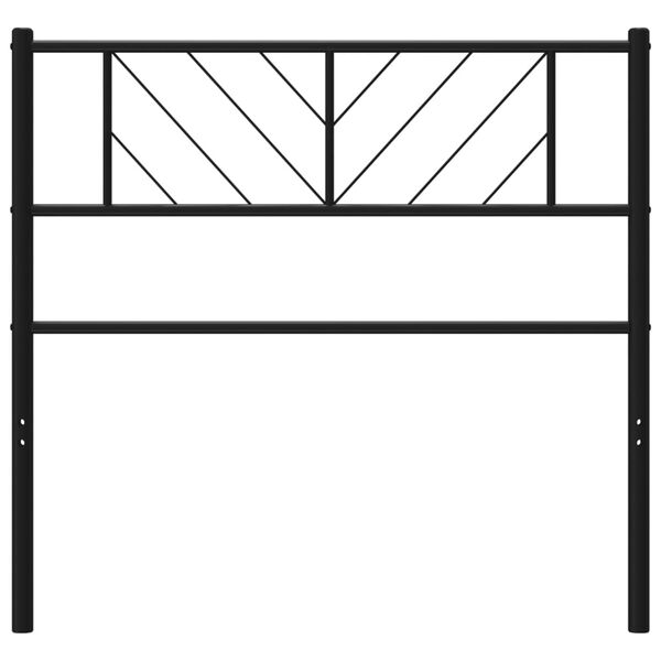 vidaXL Metal Headboard Black 90 cm