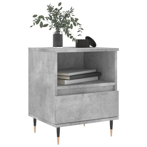 vidaXL Bedside Cabinets 2 pcs Concrete Grey 40x35x50 cm Engineered Wood