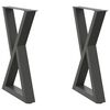 vidaXL Dining Table Legs 2 pcs Anthracite 60x(72-73.3) cm Steel