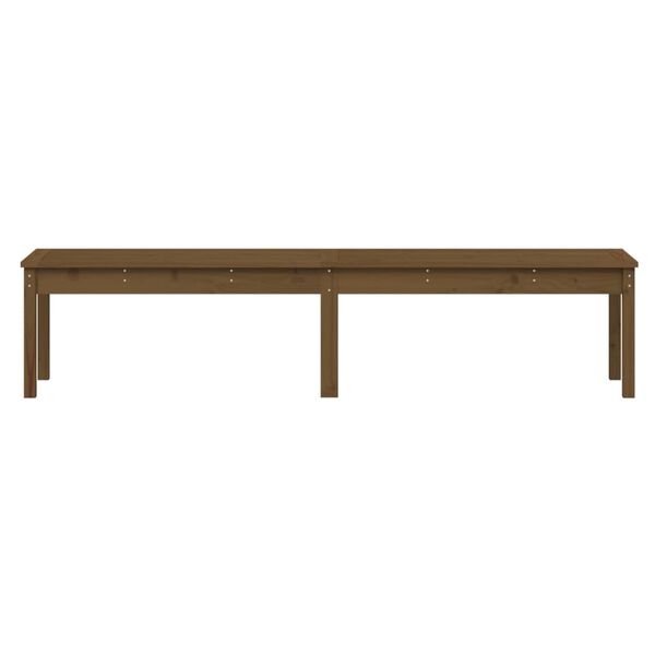 vidaXL 2-Seater Garden Bench Honey Brown 203.5x44x45 cm Solid Wood Pine