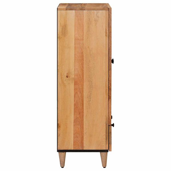 vidaXL Highboard with Door Natural 60 x 33.5 x 100 cm Solid Mango Wood