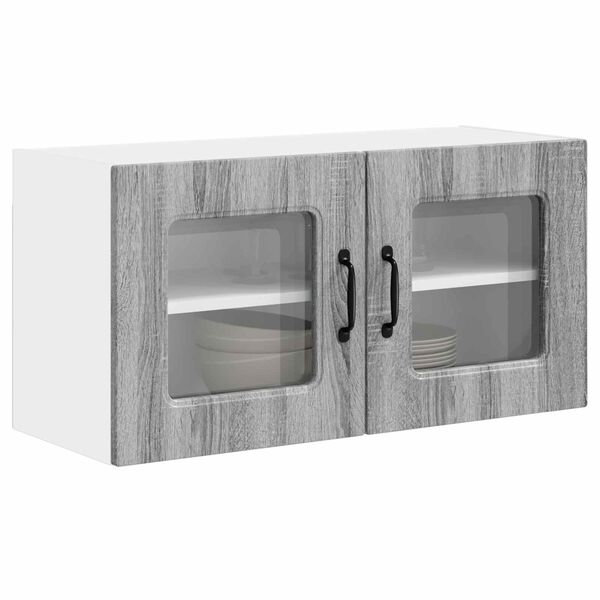 vidaXL Kitchen Cabinet with Storage Kalmar Grey Sonoma 80 x 31 x 40 cm