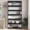 vidaXL Book Cabinet Black 100 x 30 x 198 cm Engineered Wood