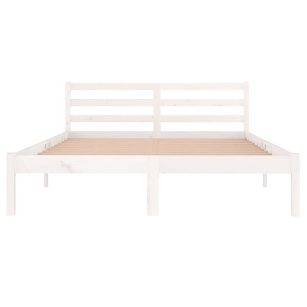 vidaXL Bed Frame without Mattress Solid Wood Pine 140x200cm White