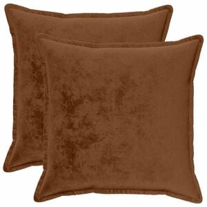 vidaXL Cushion Cover 2 pcs HOUTEN Light Brown 55 x 55 cm Flannel