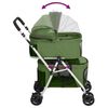 vidaXL 2-Layers Folding Dog Stroller Green 83x48x97 cm Oxford Fabric