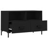vidaXL TV Cabinet Black 80x36x50 cm Engineered Wood