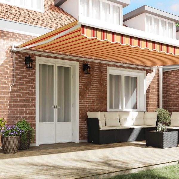 vidaXL Awning Yellow and Orange 500 x 300 x 165 cm