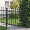 vidaXL Fence Gate Boxtel Grey 103 x 150 cm Powder-Coated Steel