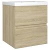 vidaXL Sink Cabinet with Built-in Basin Sonoma Oak Engineered Wood