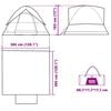 vidaXL Family Tent Dome 6-Person White Blackout Fabric Waterproof