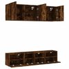 vidaXL 5 Piece TV Wall Units Smoked Oak Engineered Wood