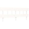 vidaXL Bed Frame without Mattress White Super King Size Solid Wood