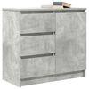 vidaXL Sideboard with Drawer Concrete Grey 71x35x65 cm Engineered Wood