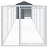 vidaXL Dog House with Roof Anthracite 117x609x123 cm Galvanised Steel