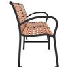 vidaXL Garden Bench Brown 231 cm Wood and Powder-coated Steel