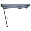 vidaXL Freestanding Manual Retractable Awning 400x350 cm Blue/White