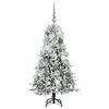 vidaXL Artificial Hinged Christmas Tree White 120 cm PE and PVC