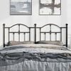 vidaXL Metal Replace Headboard Black 135 cm
