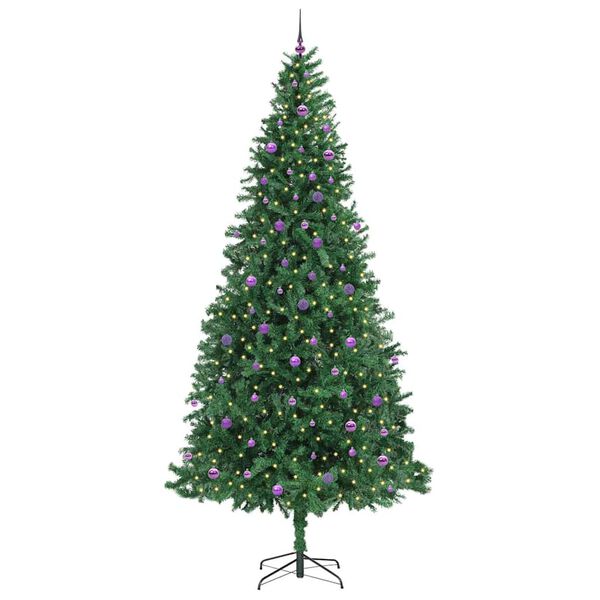 vidaXL Artificial Christmas Tree with 300 LEDs with Stand Green 300 cm