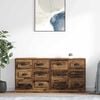 vidaXL Sideboards 2 pcs Old Wood 70 x 35.5 x 67.5 cm Engineered Wood