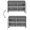 vidaXL Hall Bench with Cushion with Door Concrete Grey 80 x 38 x 46 cm