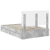 vidaXL Storage Bed Concrete Grey 135 x 190 cm Engineered Wood