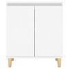 vidaXL Sideboard with Solid Wood Legs White 60x35x70 cm Engineered Wood