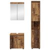 vidaXL Bathroom Furniture Set with Door TULUM Old Wood Engineered Wood