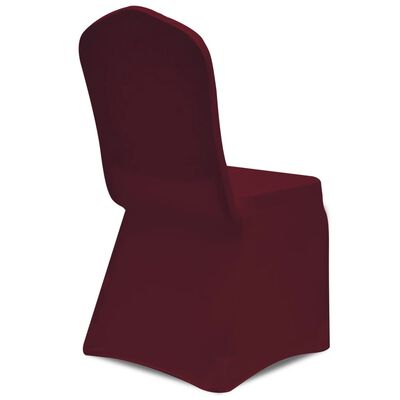 vidaXL 100 pcs Stretch Chair Covers Bordeaux