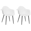 vidaXL Dining Chairs 2 pcs White PP
