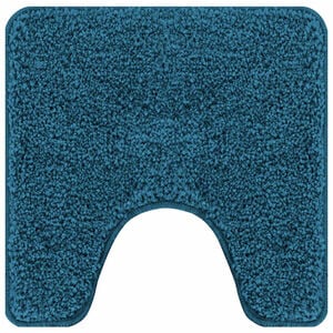 vidaXL Anti-slip Bath Mat with Toilet Cut Blue 50 x 50 cm PP