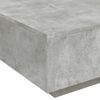 vidaXL Coffee Table with LED Lights Concrete Grey 80x80x31 cm