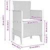 vidaXL Garden Dining Set 9 pcs White Polypropylene