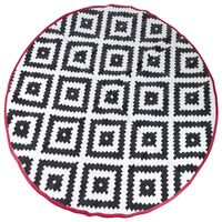 Bo-Camp Outdoor Rug Chill mat Falconwood 2 m Round Black and White