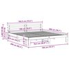 vidaXL Bed Frame with Headboard Wax Brown 180 x 200 cm Solid Pine Wood