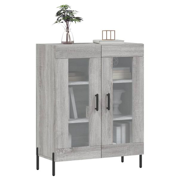 vidaXL Sideboard Grey Sonoma 69.5x34x90 cm Engineered Wood