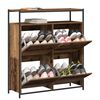 vidaXL Shoe Cabinet Old Wood 100 x 34 x 112 cm Engineered Wood