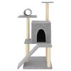 vidaXL Cat Tree with Sisal Scratching Posts Light Grey 110.5 cm