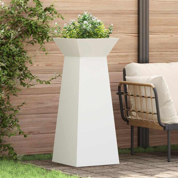 vidaXL Pillar Planter 2 pcs White 40 x 40 x 100 cm