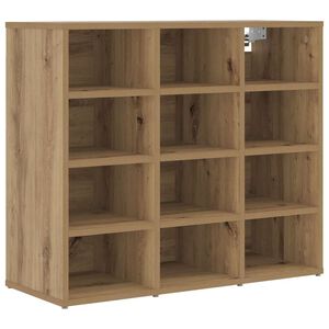 vidaXL Shoe Cabinet 77.5 x 30 x 67 cm Engineered Wood Artisan Oak