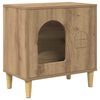 vidaXL Cat House Artisian Oak 51 x 30 x 52 cm Engineered Wood