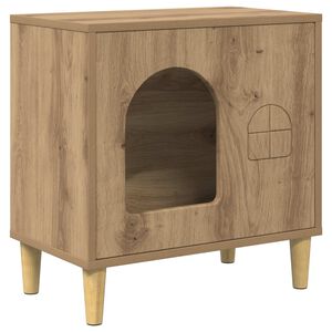 vidaXL Cat House Artisian Oak 51 x 30 x 52 cm Engineered Wood