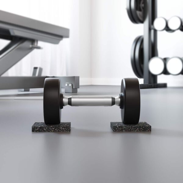 vidaXL Rubber Roller Black Rubber