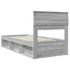 vidaXL Bed Frame Grey Sonoma 100 x 200 cm Solid Pine Wood
