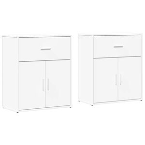 vidaXL Sideboards 2 pcs White 60x31x70 cm Engineered Wood