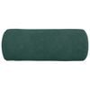 vidaXL Bolster Pillows 2 pcs Dark Green Ø 15 x 40 cm Corduroy Fabric