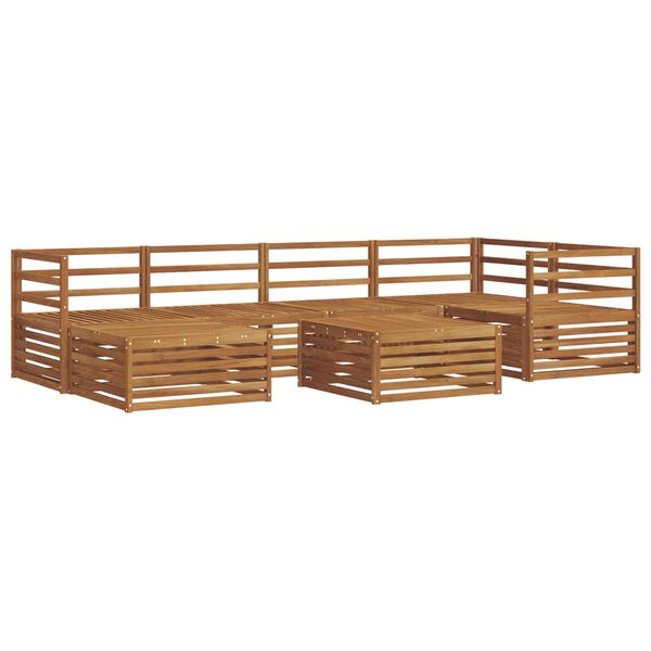vidaXL Outdoor Sofa Set 7 pcs Natural